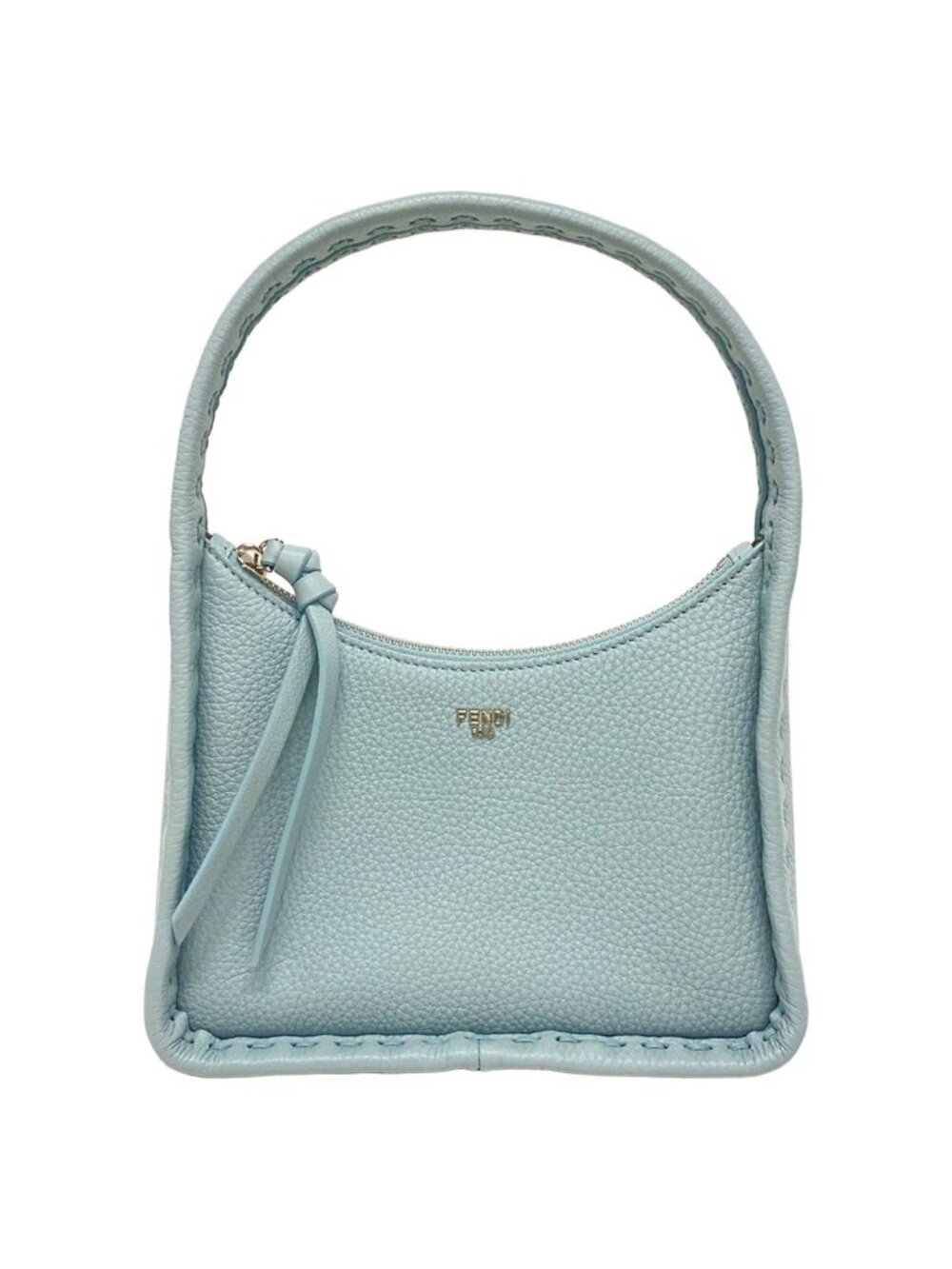 Fendi Handbag Fendessence Selleria Light Blue Leather